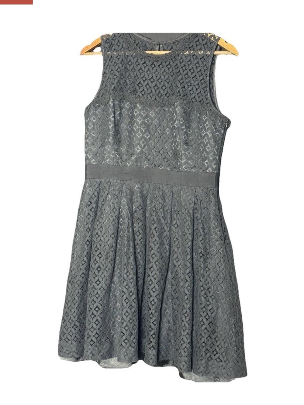 Hitherto Black Lace Dress 14 Sheer Fairy Whimsigoth Anthropologie 14